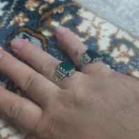 عقیق مشکی و سبز و باباقوری