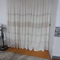 دوعدد پرده ی کتان ،همراه با کتیبه