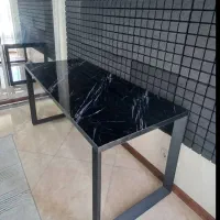 میز کار صفحه MDF پایه فلزی محکم 2 نفره