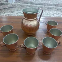 پارچ و لیوان مسی