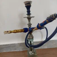 قلیان دست ساز قدیمی  بدنه برنجی