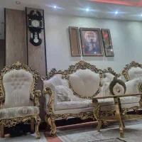 فروش مبل سلطنتی با چوب راش وپارچه ترک