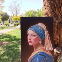 نقاشی رنگ روغن حرفه ای،طراحی سیاهقلم چهره،دیواری