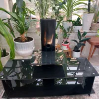 زیر تلویزیونی شیشه ای