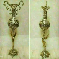 گلدان برنجی وسطل زباله