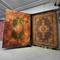 فرش زمینه سبز الماس کویر/1500شانه اصیل