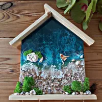 جاکلیدی دیواری طرح دریا