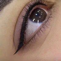 خط چشم ، بن مژه، شیدینگ لب خط چشم