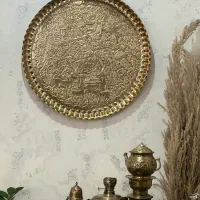 دیوار کوب برنجی قلم کاری بسیار شیک قدیمی