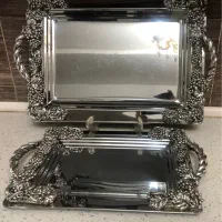 دوعدد سینی استیل
