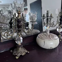 دو عدد شمدونی برنجی