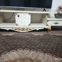 میز تی وی چوبی طرح سنگی