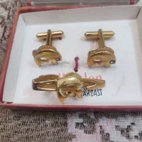 ست دکمه سرآستین و گیره کراوات آنتیک و کلکسیونی