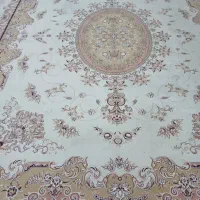فرش ماشینی 12متری ابریشم مشهد 500 شانه کاملا سالم