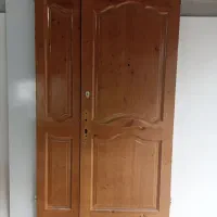 درب تمام چوبی ورودی دو لنگه