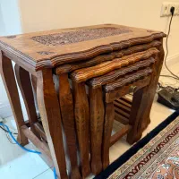 جلومبلی میزعسلی برنزکوب هندی چوبی شاخ آفریقایی