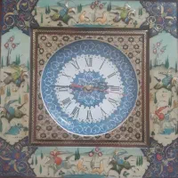 ساعت دیواری سنتی حاشیه برجسته رزین