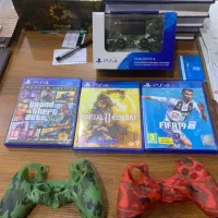 دسته ps4 اورجینال / پکیج/ به همراه دوتا دیسک