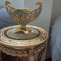 گلدان و آجیل خوری طلایی