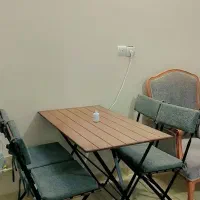 میز و صندلی تاشو چوبی  کافه ای 4نفره