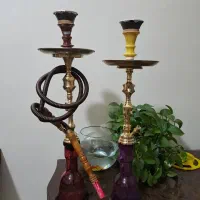 تنه قلیان توپر برنجی در حد