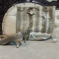 کیف و کفش زنانه چرم طبیعی مار
