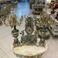 ساعت و جا شمعی سنگین و سفارشی برنز
