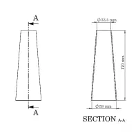 تولید کننده دوک پلاستیکی فروزان (مخروطی) 17 سانتی