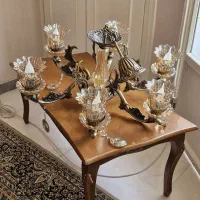 لوستر ۶ شاخه طرح برنج کلاسیک