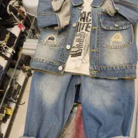 لباس 3تیکه جین و کتان