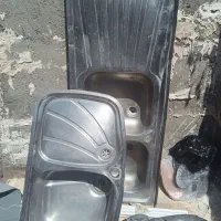 دو عدد سینک یک قلو توکار و دو قلو رو کار و شیر آب