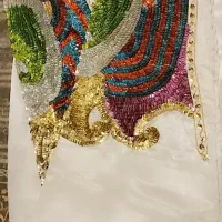 شلوار بندری هزار  پولک رنگی