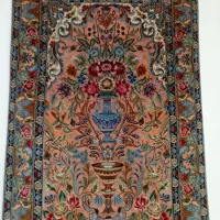 قالیچه چله و گل ابریشم|فرش|کرمانشاه, |دیوار