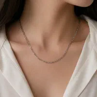 گردنبند نقره ۱۰ گرمی پرداخت شده ۵۵ سانت
