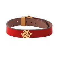 دستبند طلا عیار 18 زنانه مدل گل رز