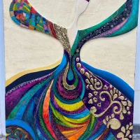 تابلو نماکاشی رزین رقص سماع کار