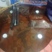 میز عسلی گرد و مستطیلی وصندلی آهنی