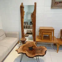 آینه قدی چوبی روستیک
