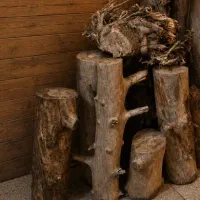 کنده درخت برش خورده