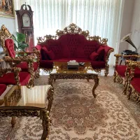 مبلمان پنجه شیری ورق طلا