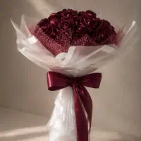 دسته گل روبانی