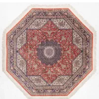 مربع 8 ضلعی تمام ابریشم قم 80 رج بی نظیر 250×250