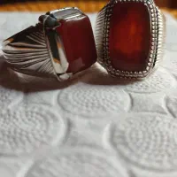 دوتا عقیق کهنه یمنی مهره سیدحسن