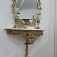 آینه و شمعدان برنز