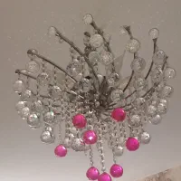 لوستر هشت شعله‌ باگوی های اضافه