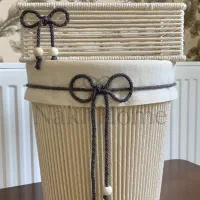 ست سطل و جا دستمال - جهیزیه - هدیه - مکرومه