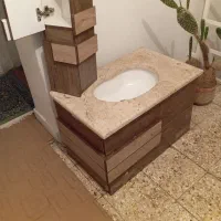 روشویی صفحه سنگ بدنه pvc
