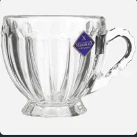 قندان و استکان خارجی   بلور . شیشه