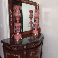 شمعدان قدیمی طرح مینایی قاجاری نو