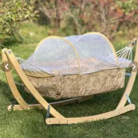 گهواره بانوج سنتی پایه چوبی آسان بازشو